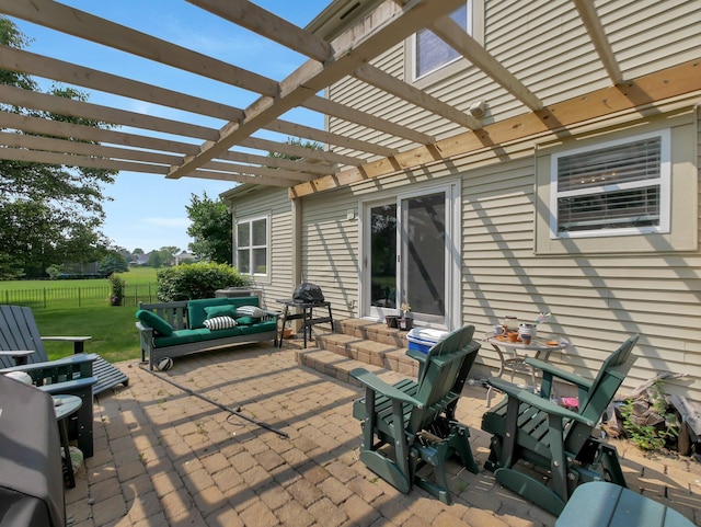 6048 Trent Ct, Lewis Center, OH 43035 - view of patio / terrace featuring outdoor lounge area and a pergola