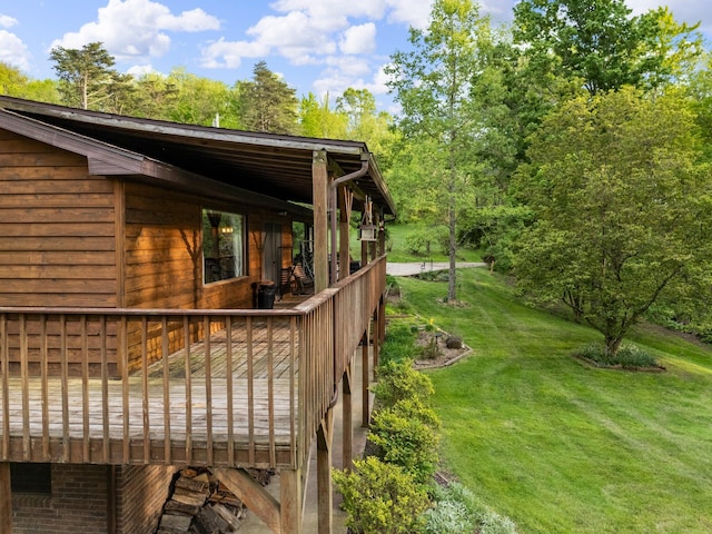 26975 Chapel Ridge Rd, South Bloomingville, OH 43152 - view of side of home featuring a yard and a wooden deck