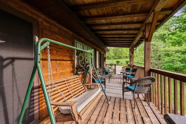 26975 Chapel Ridge Rd, South Bloomingville, OH 43152 - view of deck