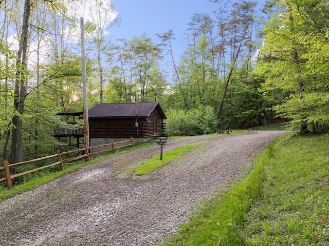 26975 Chapel Ridge Rd, South Bloomingville, OH 43152 - view of outbuilding featuring driveway and a wooded view