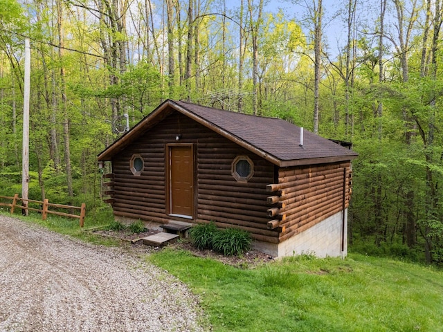 26975 Chapel Ridge Rd, South Bloomingville, OH 43152 - view of outbuilding with a forest view