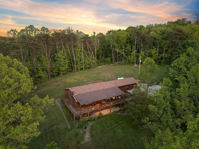26975 Chapel Ridge Rd, South Bloomingville, OH 43152 - aerial view of property and surrounding area with a forest