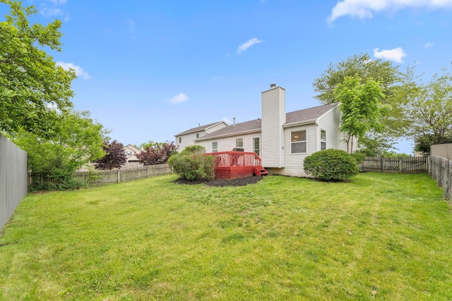 6389 Riverstone Dr, Columbus, OH 43228 - view of yard with a deck