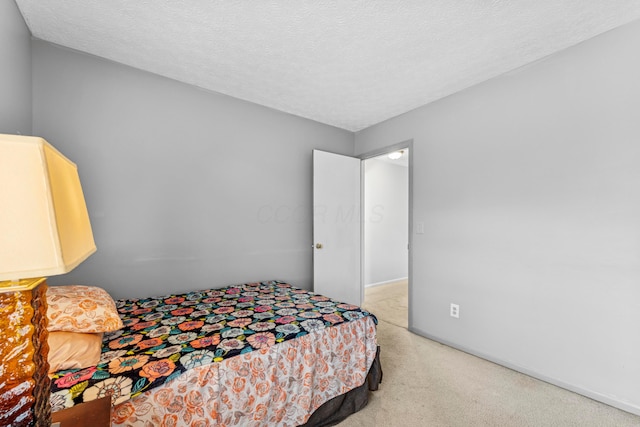 6389 Riverstone Dr, Columbus, OH 43228 - bedroom with light carpet, baseboards, and a textured ceiling