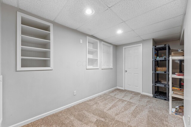6389 Riverstone Dr, Columbus, OH 43228 - finished below grade area featuring carpet flooring, baseboards, and recessed lighting