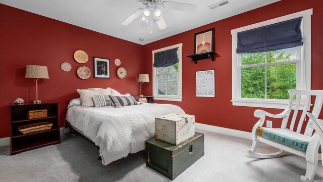 122 Boulder Ct, Granville, OH 43023 - bedroom with carpet flooring, ceiling fan, and baseboards