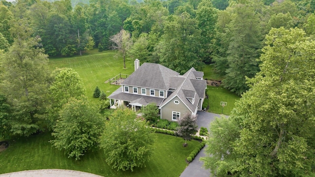 122 Boulder Ct, Granville, OH 43023 - aerial view of property and surrounding area with a forest
