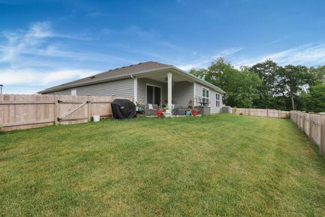 351 Trinity Way W, Newark, OH 43055 - rear view of house with a gate