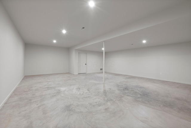 7931 Concord Rd, Johnstown, OH 43031 - finished basement featuring baseboards and recessed lighting