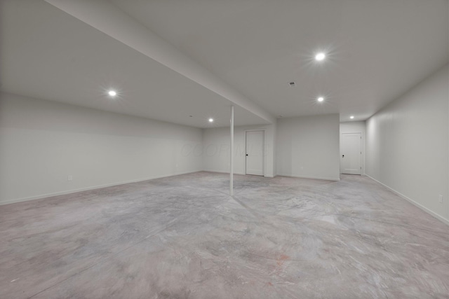 7931 Concord Rd, Johnstown, OH 43031 - finished below grade area featuring recessed lighting