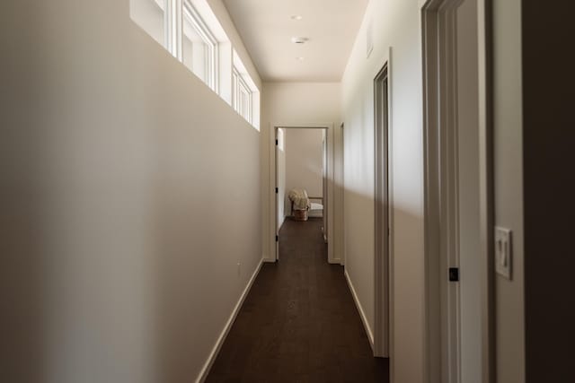 7931 Concord Rd, Johnstown, OH 43031 - hallway featuring dark wood finished floors and baseboards