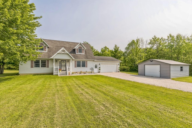 5971 Weaver Rd, Conneaut, OH 44030 - view of front of house featuring a front lawn and an outbuilding