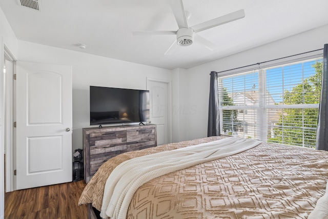 6213 Red Glare Dr Unit 290, Galloway, OH 43119 - bedroom with dark wood finished floors and ceiling fan