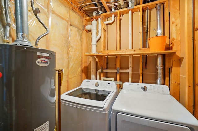 418 Broadview Ct, Pataskala, OH 43062 - washroom featuring electric water heater and separate washer and dryer