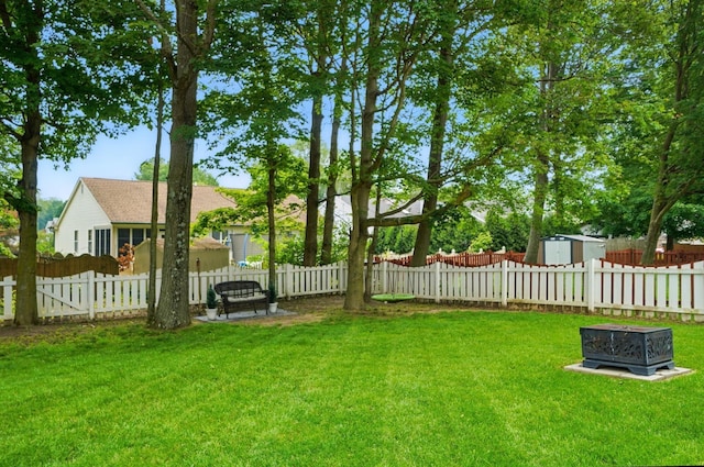 418 Broadview Ct, Pataskala, OH 43062 - view of yard with an outdoor fire pit