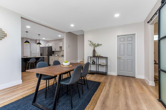 72 Avondale Ave, Columbus, OH 43222 - dining area featuring light wood finished floors and recessed lighting