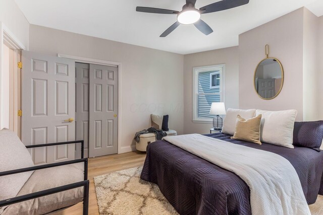 72 Avondale Ave, Columbus, OH 43222 - bedroom with light wood-style floors and ceiling fan