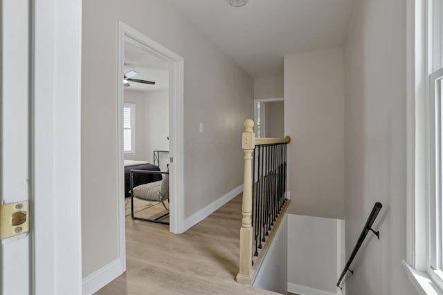 72 Avondale Ave, Columbus, OH 43222 - hall with an upstairs landing and wood finished floors