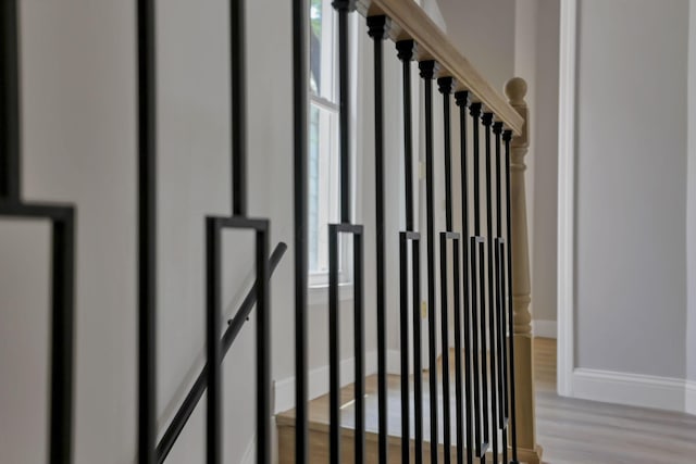 72 Avondale Ave, Columbus, OH 43222 - stairs with wood finished floors and baseboards