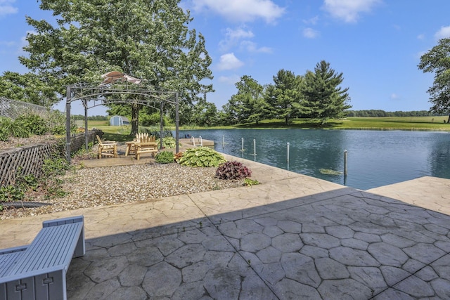 4476 Stiving Rd, Shelby, OH 44875 - view of patio / terrace featuring a water view