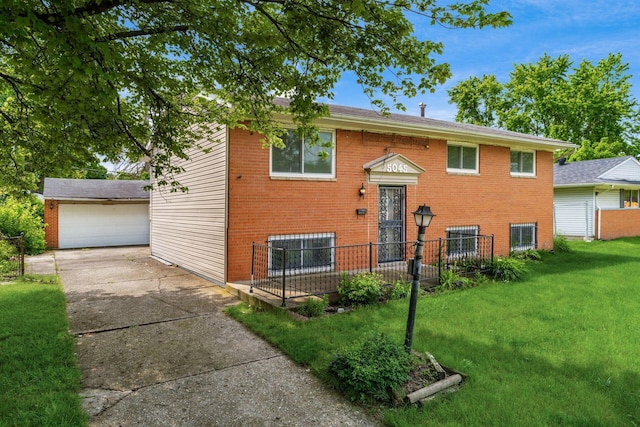 5045 Labelle Dr, Columbus, OH 43232 - split foyer home featuring brick siding and a detached garage