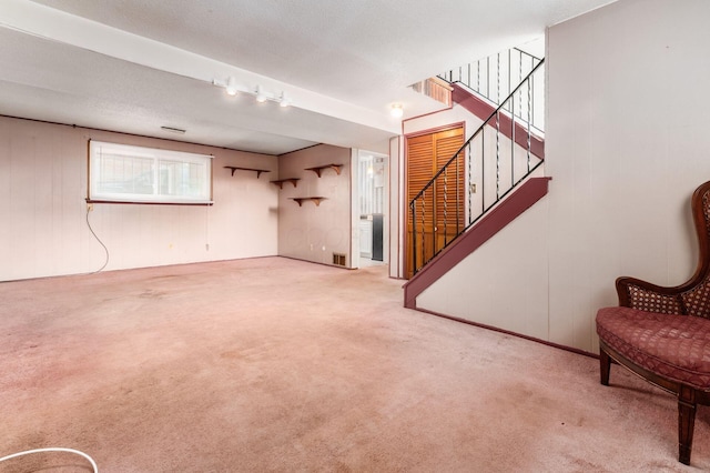 5045 Labelle Dr, Columbus, OH 43232 - below grade area featuring carpet and stairs