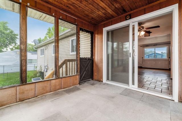 5045 Labelle Dr, Columbus, OH 43232 - unfurnished sunroom with ceiling fan