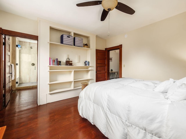 471 W 4th Ave, Columbus, OH 43201 - bedroom with wood finished floors and ceiling fan