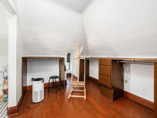 471 W 4th Ave, Columbus, OH 43201 - spacious closet featuring dark wood-style floors and vaulted ceiling