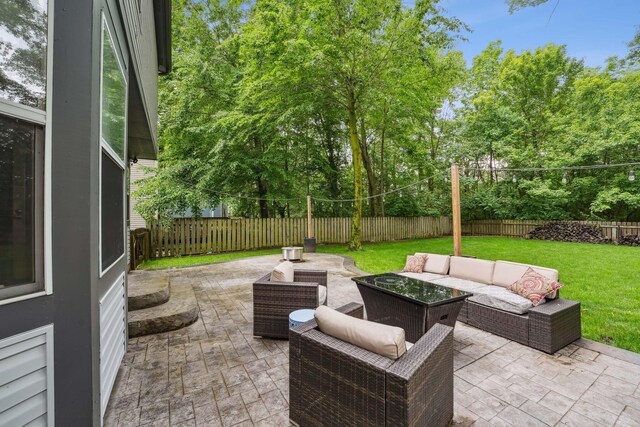 5191 Hialeah Ct, Columbus, OH 43221 - view of patio featuring an outdoor hangout area and view of scattered trees