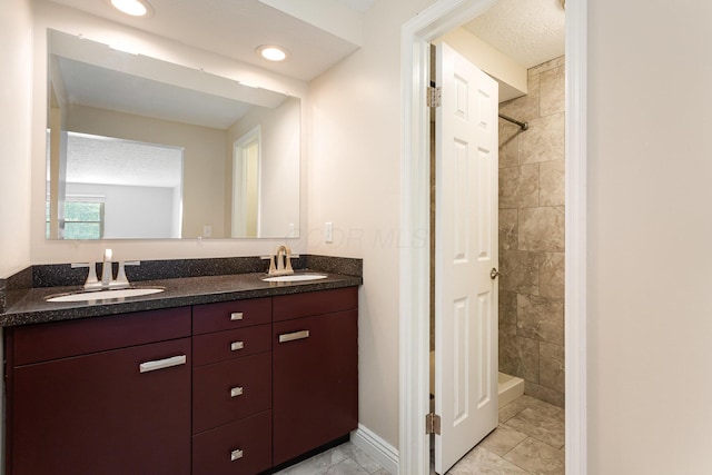8732 Eastfield Ct, Pickerington, OH 43147 - bathroom with double vanity and tiled shower