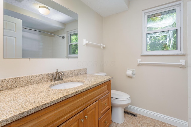 8732 Eastfield Ct, Pickerington, OH 43147 - full bath with vanity, a shower, and tile patterned floors