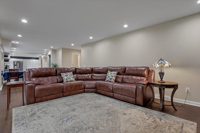 68 Nadine Pl N, Westerville, OH 43081 - living area featuring wood finished floors and recessed lighting
