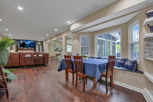 68 Nadine Pl N, Westerville, OH 43081 - dining space with wood finished floors and recessed lighting