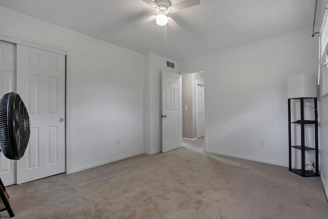 68 Nadine Pl N, Westerville, OH 43081 - unfurnished bedroom with carpet, a ceiling fan, and a closet