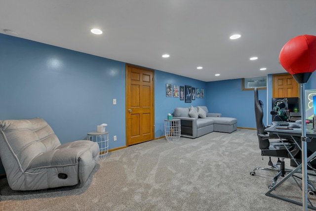 68 Nadine Pl N, Westerville, OH 43081 - office area featuring recessed lighting and carpet floors