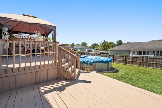 4686 Gilman Rd, Columbus, OH 43228 - wooden terrace with a gazebo and a residential view