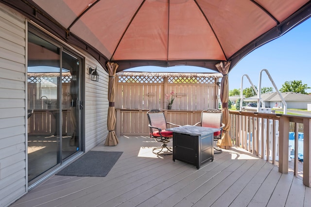4686 Gilman Rd, Columbus, OH 43228 - wooden terrace with a gazebo