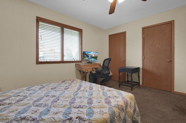 452 Samantha Cir Unit 10, London, OH 43140 - carpeted bedroom with a ceiling fan