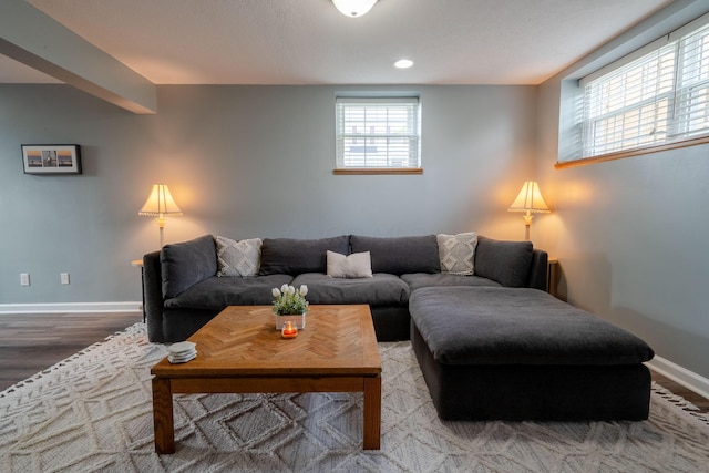 5834 Aristides Way Unit 10, New Albany, OH 43054 - living room featuring wood finished floors and recessed lighting