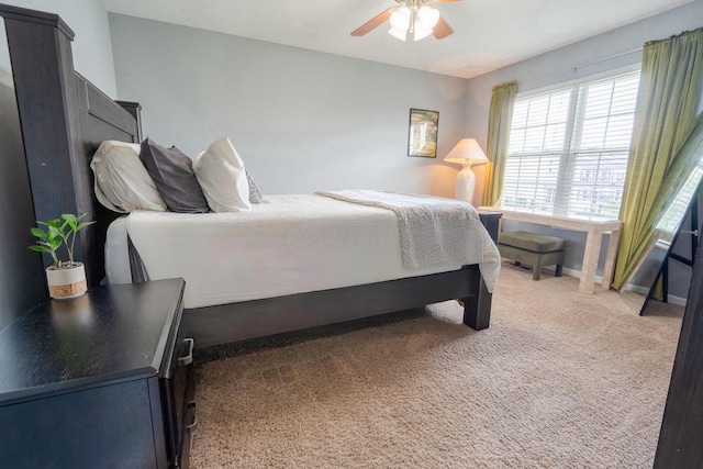 5834 Aristides Way Unit 10, New Albany, OH 43054 - bedroom featuring light colored carpet and ceiling fan