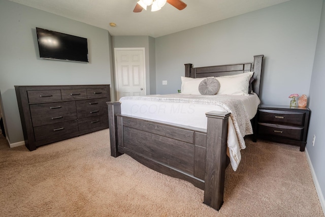 5834 Aristides Way Unit 10, New Albany, OH 43054 - bedroom with light colored carpet and ceiling fan