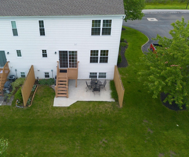 5834 Aristides Way Unit 10, New Albany, OH 43054 - back of house featuring roof with shingles and a patio area