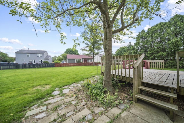 4150 Demorest Rd, Grove City, OH 43123 - view of yard featuring a deck
