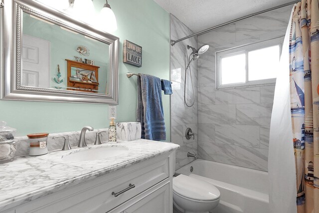 13111 King Rd NE, Thornville, OH 43076 - bathroom featuring shower / bath combo, vanity, and toilet