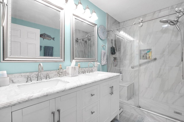 13111 King Rd NE, Thornville, OH 43076 - full bath with a stall shower and double vanity