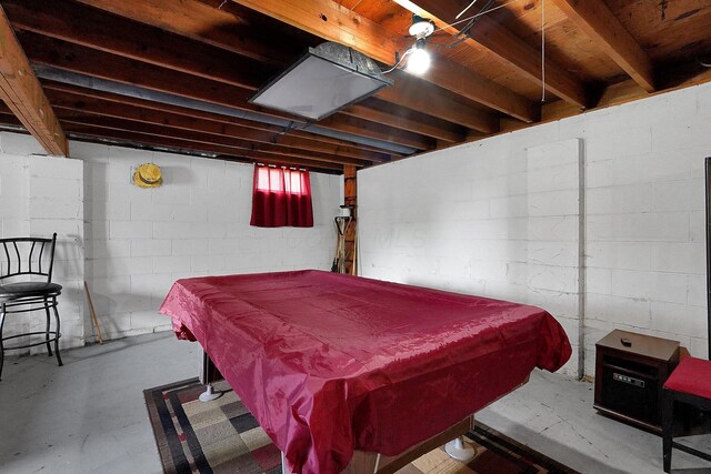 13111 King Rd NE, Thornville, OH 43076 - recreation room featuring concrete floors and billiards