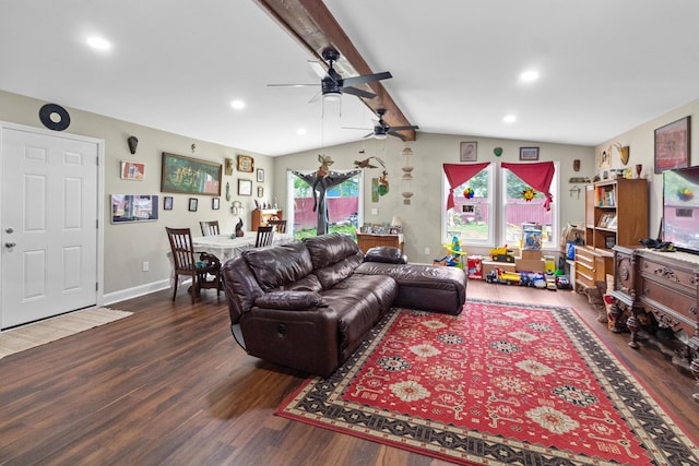565 S Kellner Rd, Columbus, OH 43209 - living room with wood finished floors, plenty of natural light, a ceiling fan, recessed lighting, and baseboards