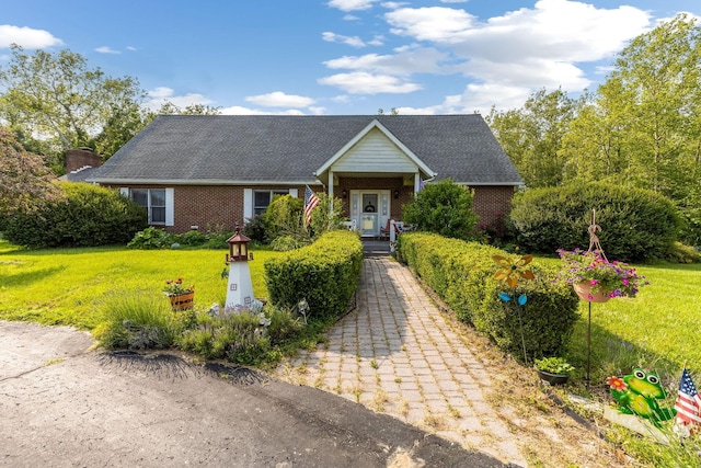 445 Cedar Hill Rd SW, Amanda, OH 43102 - view of front of property with brick siding and a front yard
