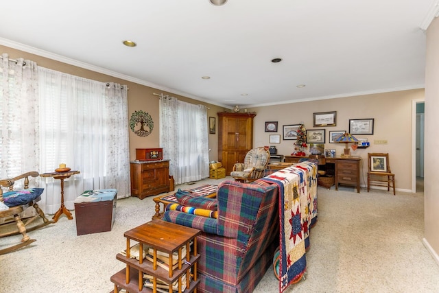 445 Cedar Hill Rd SW, Amanda, OH 43102 - carpeted bedroom featuring ornamental molding and baseboards